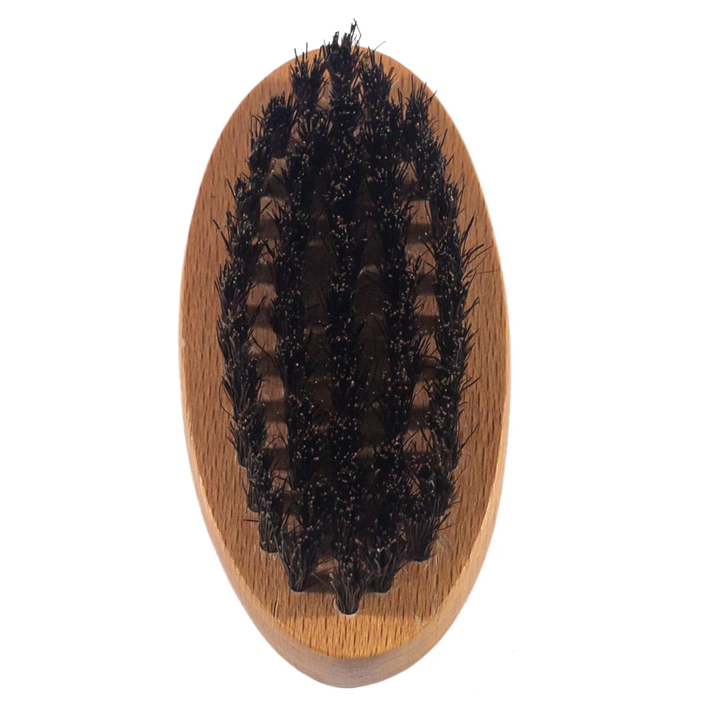 China Supplier beard brush costum logo round beard brush boar
