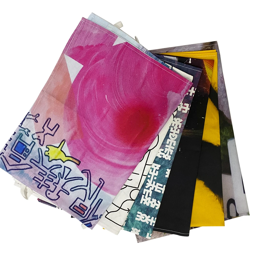 Small MOQ Amazon hot sale Custom photo design CMYK full color digital active printing 100% cotton printed kitchen tea towel