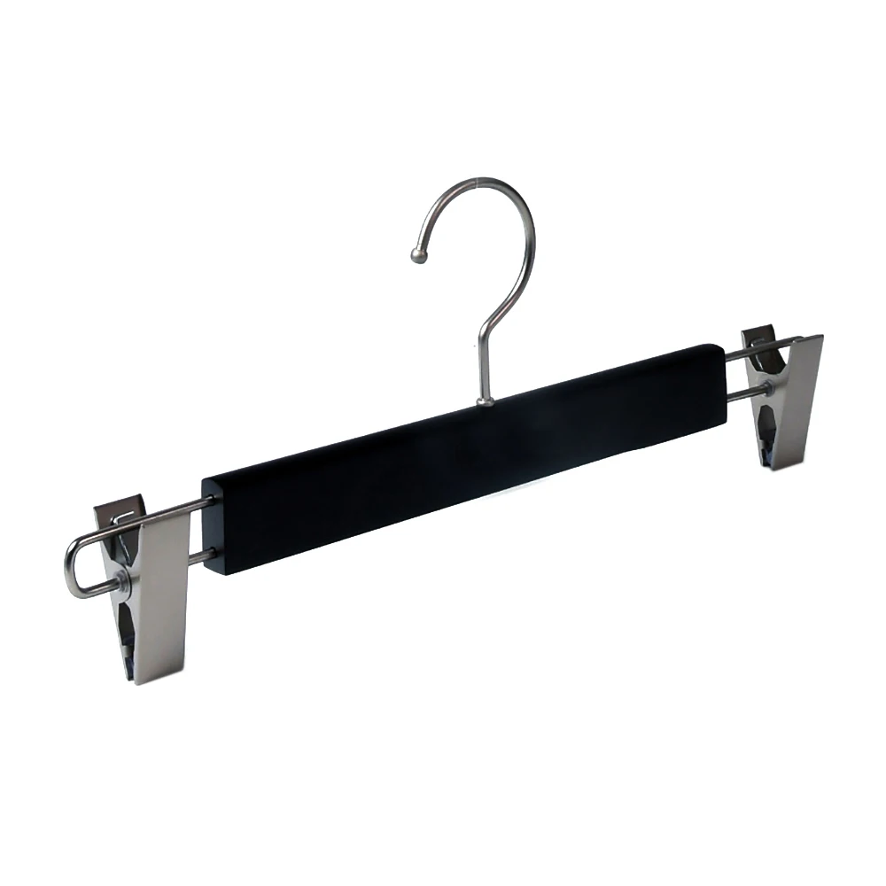 Custom Fashion Solid Wood Suit Wooden Hanger Black Suit Hanger for Clothes