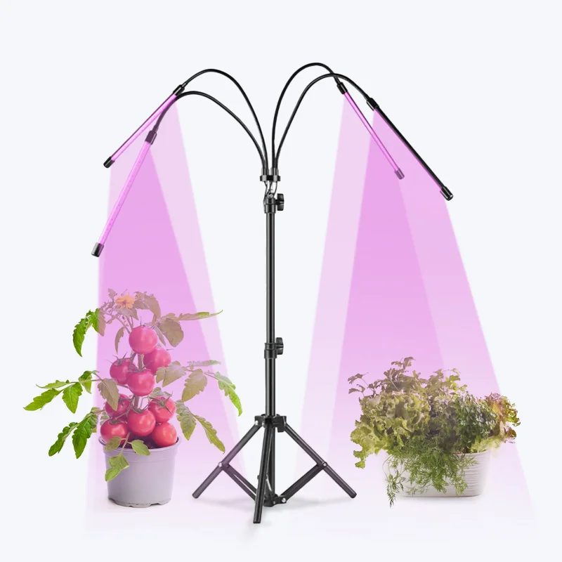 120cm LED Grow Light for Indoor Plants Plant Grow Light 10 Dimmable Levels and 3 Modes Timing led LED stand type grow light