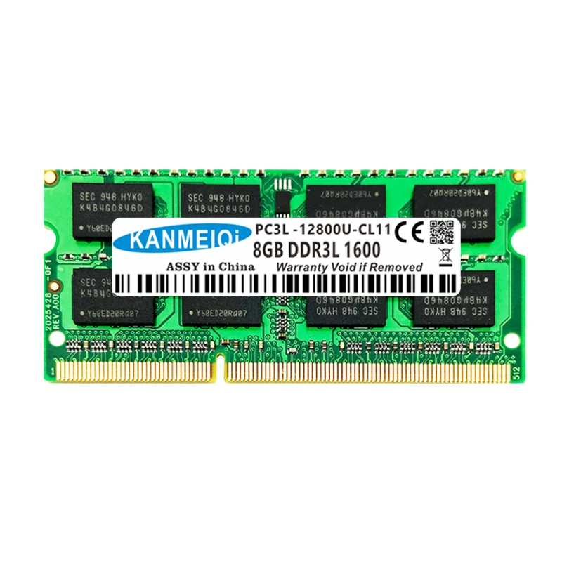 Точечная оптовая продажа 4 ГБ ОЗУ KANMEIQi ОЗУ 8 Гб DDR3L 1600 МГц для игровых ноутбуков