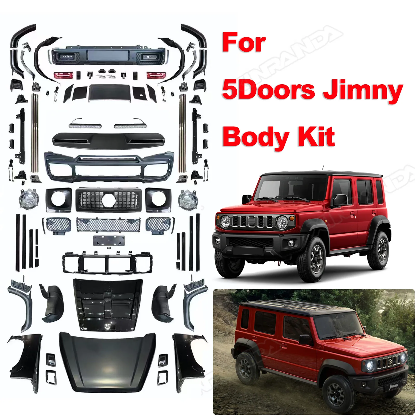Новый продукт Jimny 5 дверей комплекты кузова для Suzuki модернизировать полный комплект 2024 2025 Jc74w