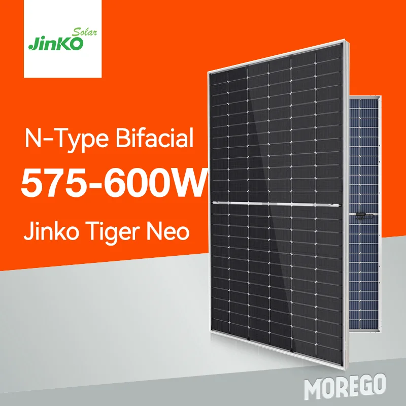 Jinko solar Bifacial Dual-glass Solar Panel 590w 585w 580w 600W Tiger Neo N-Type Modules for on grid solar energy system 50kw
