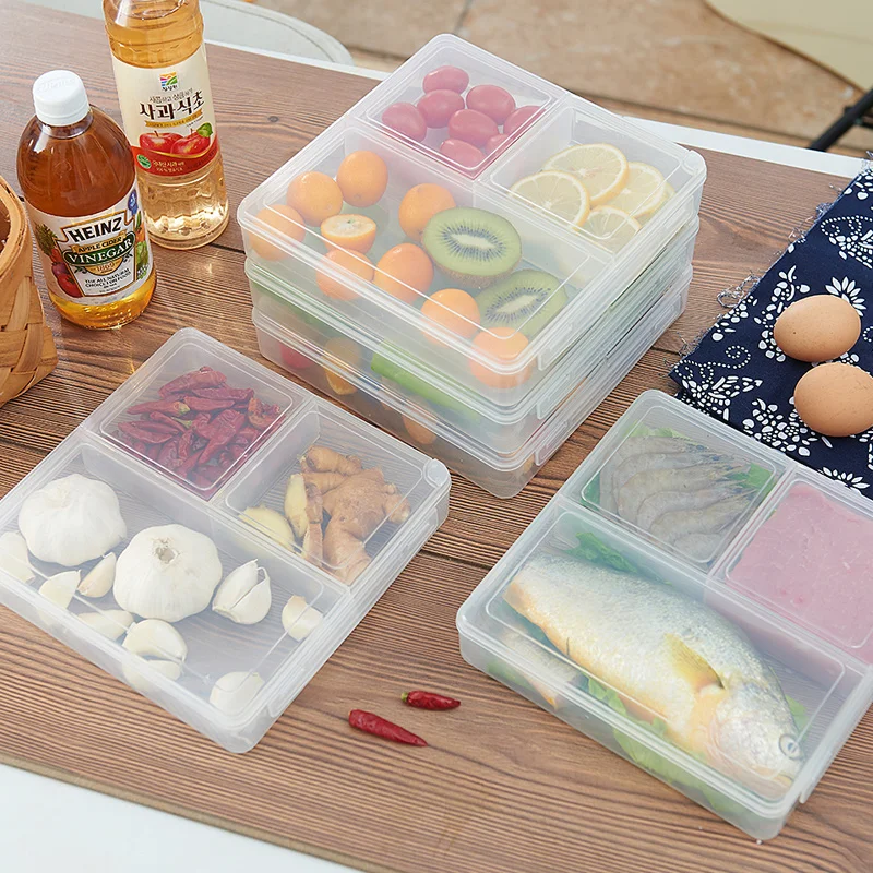 High Quality Microwaveable Plastic Box Single Layer Lunch Box Transparent Practical Lunch Box