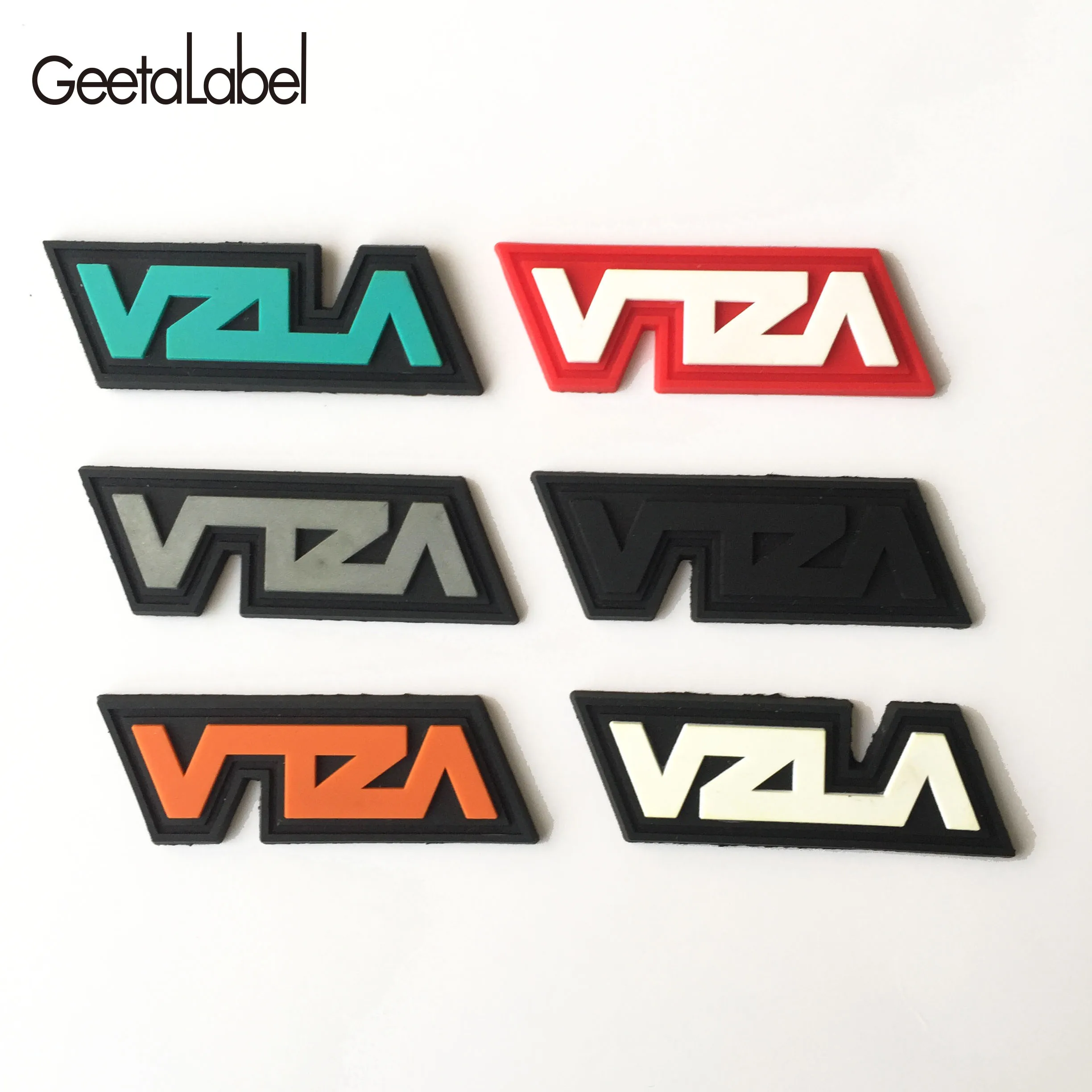 Garment Accessories Custom 3D Embossed Logo Soft PVC Label Rubber Patch for Clothes