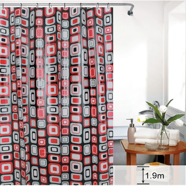 High Quality Bathroom Product  PEVA Waterproof Shower Curtains