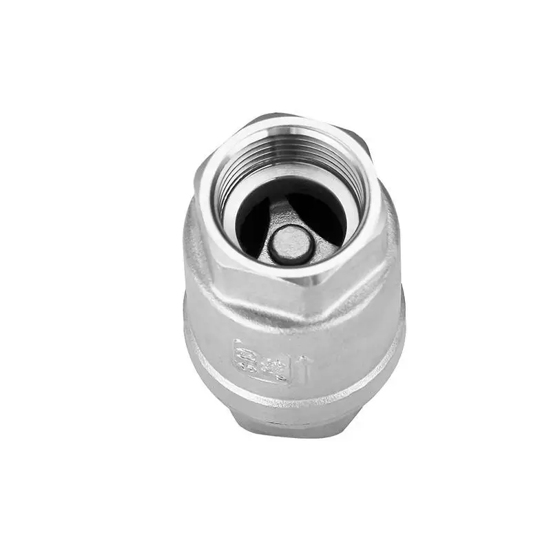Straight-through stainless steel 304 manually mounted threaded vertical check valve