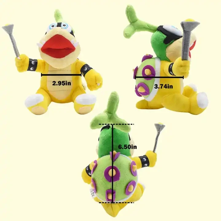 HWA 101792 Wholesale 25cm Mario Bros Koopa Stuffed Animal Plush Toys Cartoon Character Mario Cube PP Cotton Plush Doll