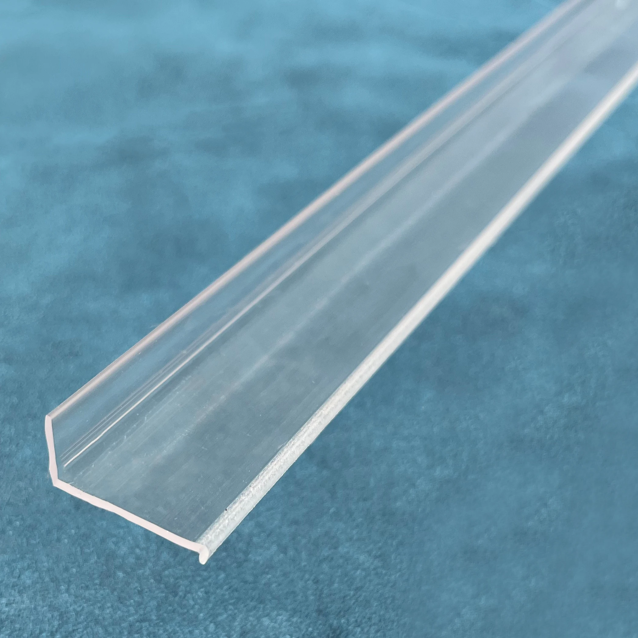 Glass Shower Screen Bottom Seal Strip Bathroom Waterproof Weather Strip Plastic Clear PVC Glass Screen Shower Door Seal Strip