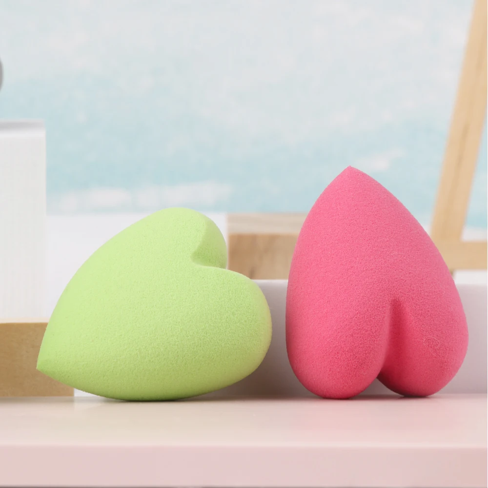 Ultra Soft BB Cream Makeup Sponge Blender Beauty Non Latex Heart Shape Professional Foundation Cosmetic Blender Custom Logo