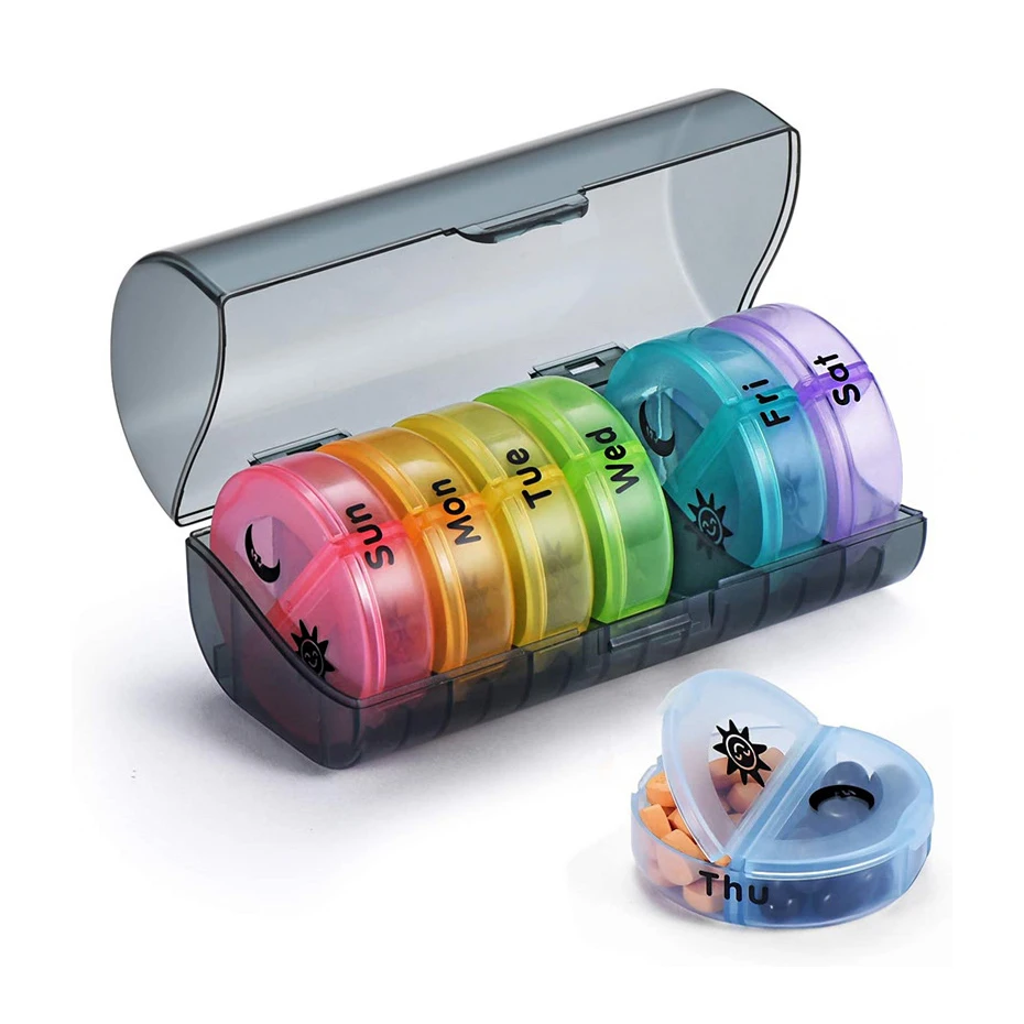 wholesale plastic mini am pm pill box