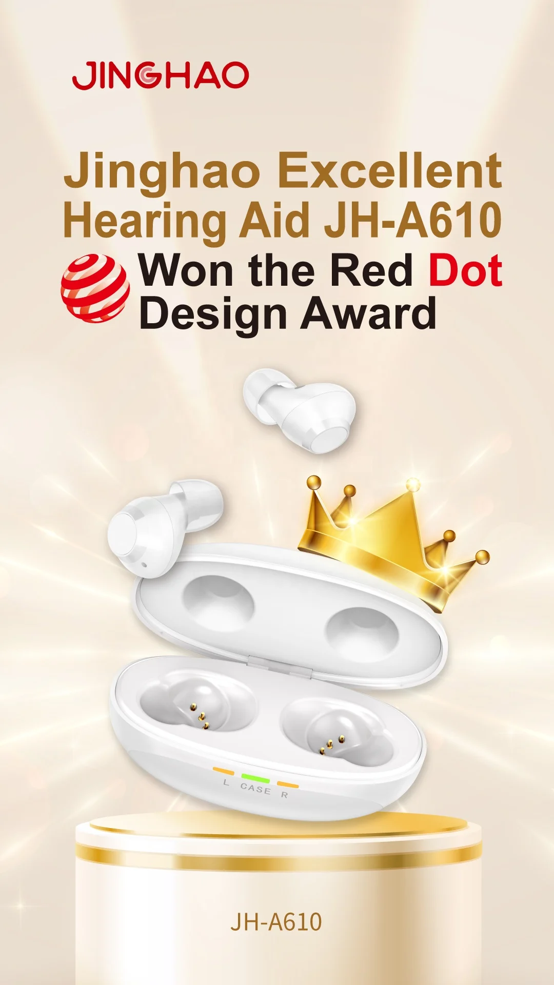 JHa610 Customized Audiometer Diagnostic Portable Hearing Aids Device for Deaf