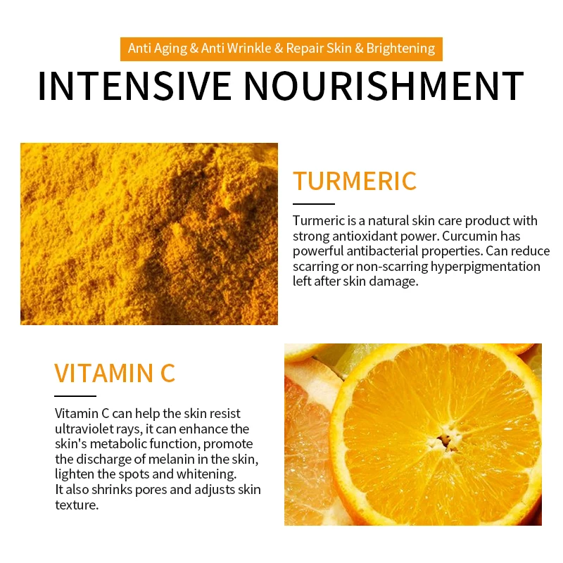 Skincare Products Custom Logo Korean Turmeric Skin Care Kit Anti Acne Dark Spots Anti Aging Tumeric Set Turmeric Skin Care Set