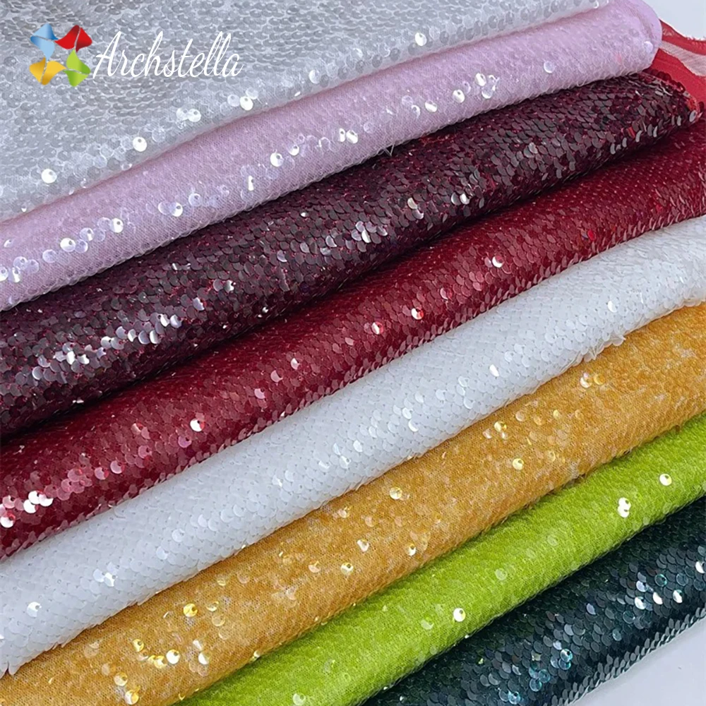 2024TikTok Hot-Selling High-End Double Sided Multiple Colors Fish Scale Mermaid Crystal Sequins Mesh Fabric for Party Dress