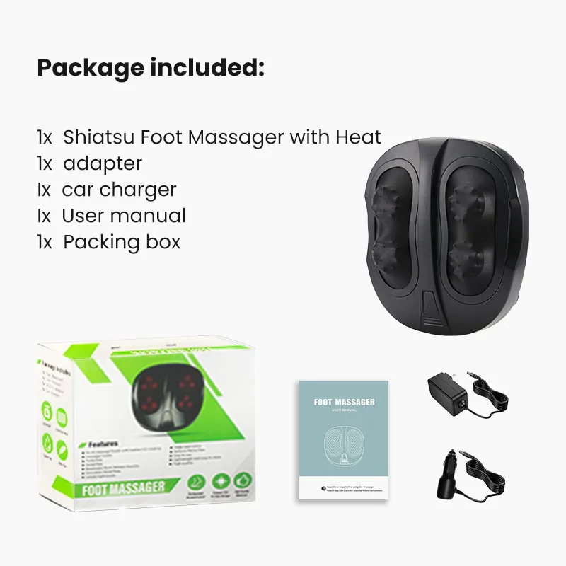 OEM foot spa bath massager with heat pedicure products shiatsu slipper pad machine ems electric feet foot massager