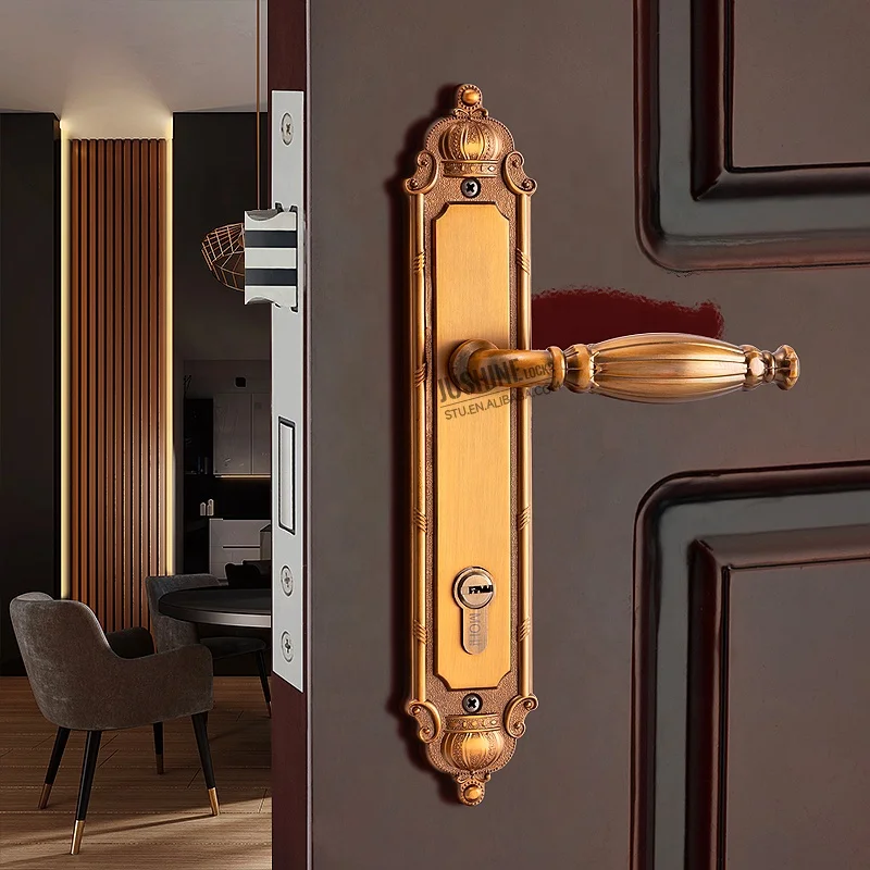 aluminum bronze handles for houses quality wooden doors long door lock set handle with price