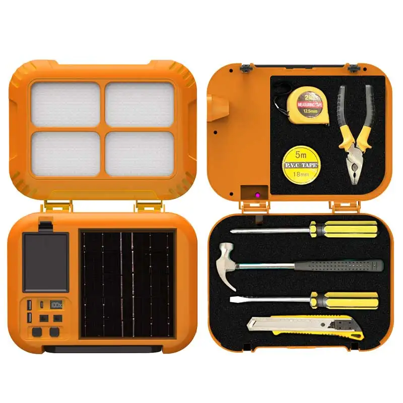 Multifunctional Solar Floodlight Repair Kit with Working Light for Outdoor Work