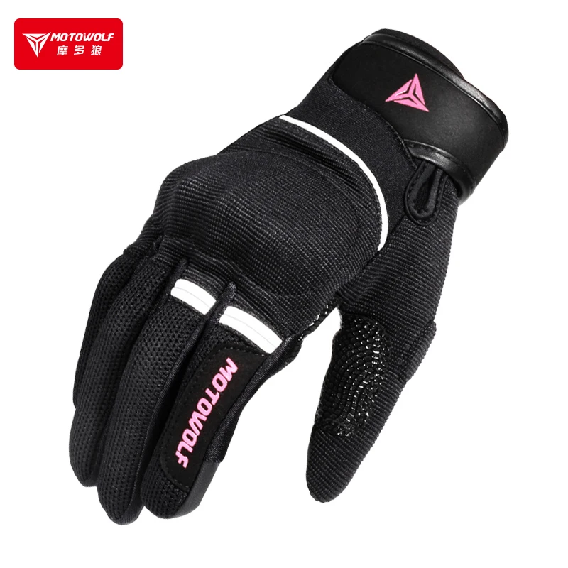 MOTOWOLF can use the soft shell of the mobile phone to wear-resistant protective motorcycle riding ladies gloves