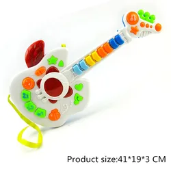 Hot sale musical electronic toy guitar kids keyboard musical instruments with light children music toys