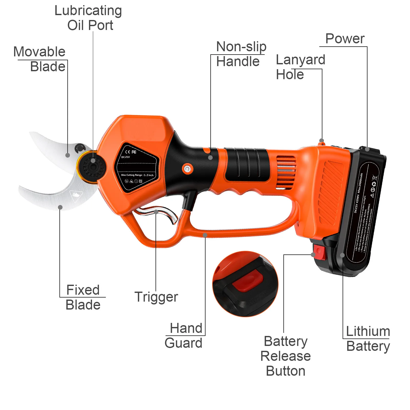 battery powered pruning shears fruit trees electric scissors pruner