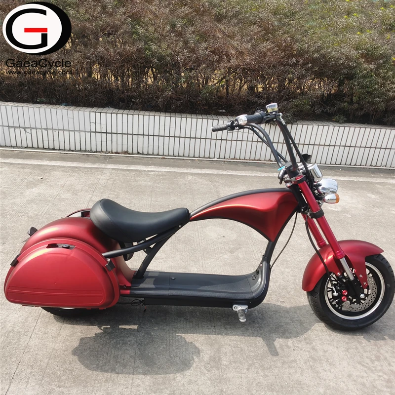 Бесплатная доставка европейские складские электрические скутеры Gaea M1 Citycoco с толстыми шинами 2000 Вт и литиевым аккумулятором 60 в 20
