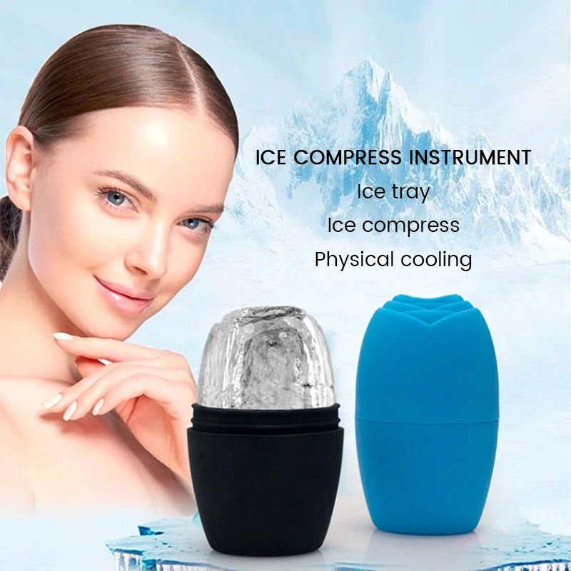 Silicone Face Ice Glow Cube Facial Contouring Ice Mold Roller For Face Roller Massager