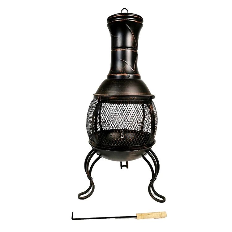 Surprise Price Heater wood burning vertical mini Chiminea portable backyard metal fire pit for Outdoor