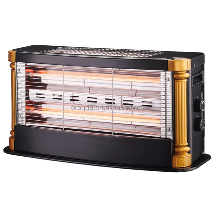 Hot Selling Wholesale 220V Free-Standing 10 Tubes Quartz Heater Portable Electric Heater for Home Use-for Bedroom Living Room
