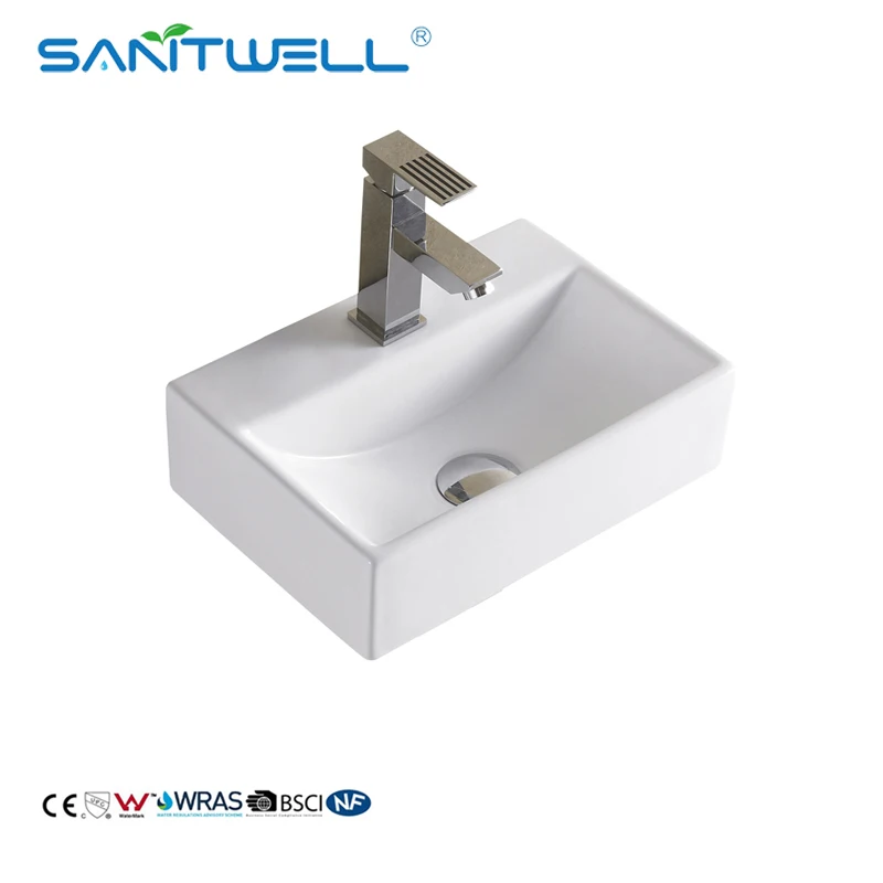China Wholesale Bathroom Sink Rectangular White Ceramic Basin With Best Price
