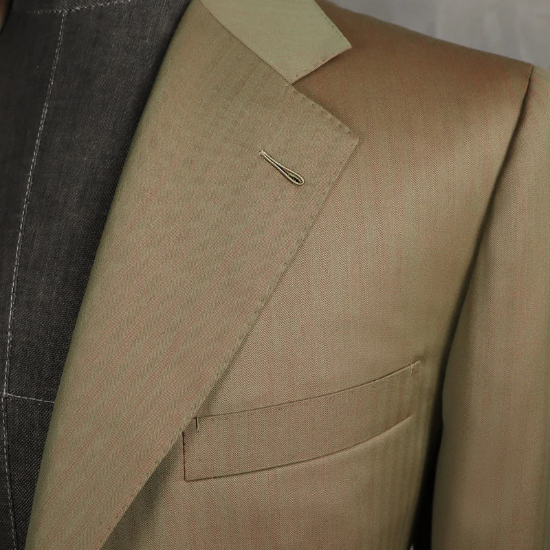 CMT Italian Style Naples Fully Handmade Suit Half Canvas Bespoke Tailor Custom Suits  Business Blazer