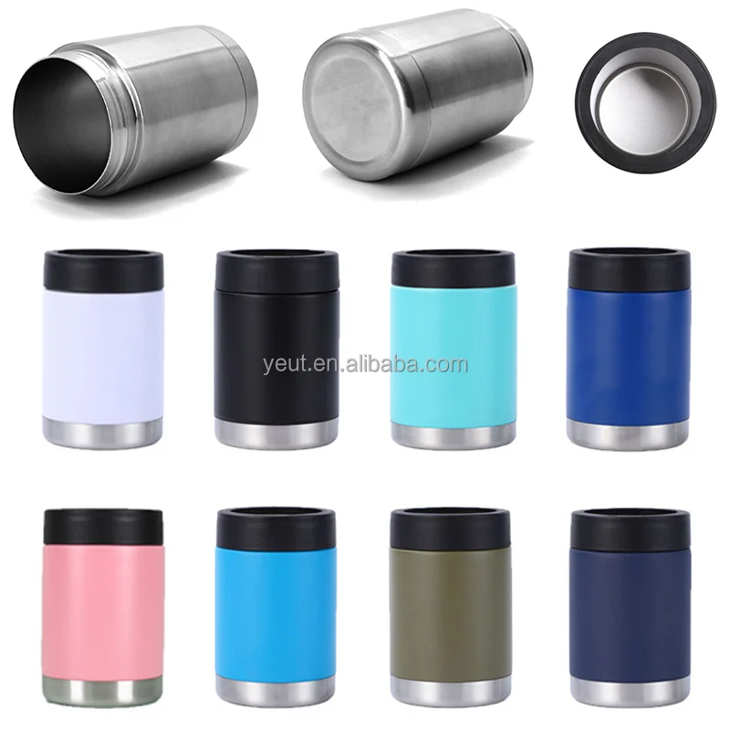 Double Wall Stainless Steel Vacuum Insulator Slim Skinny Can Cooler for 12oz Slim Cans