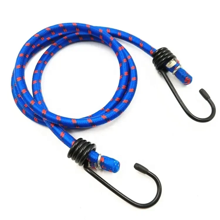 wholesale bungee elastic bungee rope adjustable bungee cords with plastic and metal hook