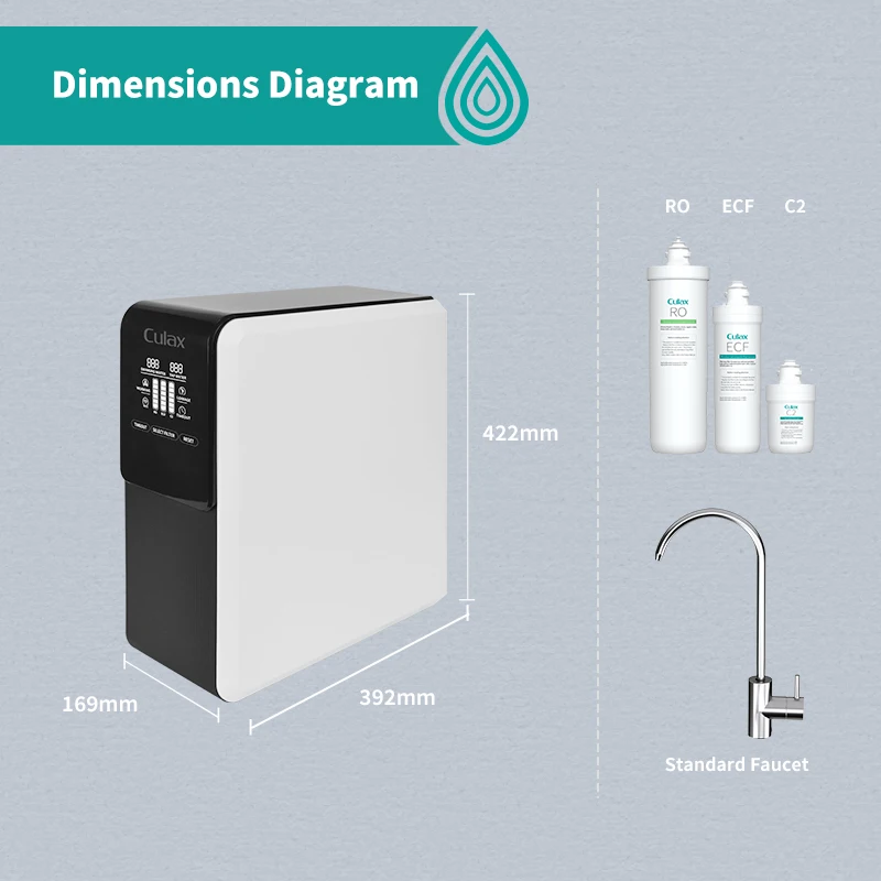 600/800 gallon high flow household kitchen purify electric water filter direct drink osmosis filter water global agua purifier