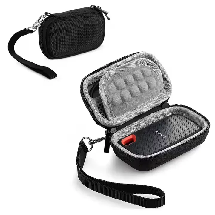 Portable and Shockproof EVA and Nylon Carrying Case for SanDisk SSD Hard Drive Protective Travel Storage Tool Case
