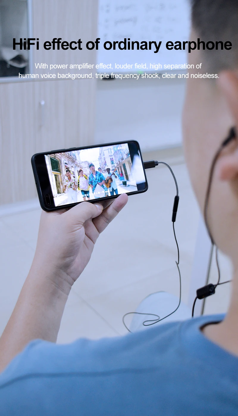 HiFi DAC Metal Shell Type C to 3.5mm Audio Adapter for Android Phone 32bit/384khz Type C Audio Adapter