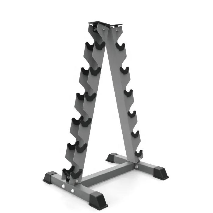 A-Frame Dumbbell Rack Stand Vertical Dumbbells Rack Only-6 Tier Weight Rack for Dumbbell