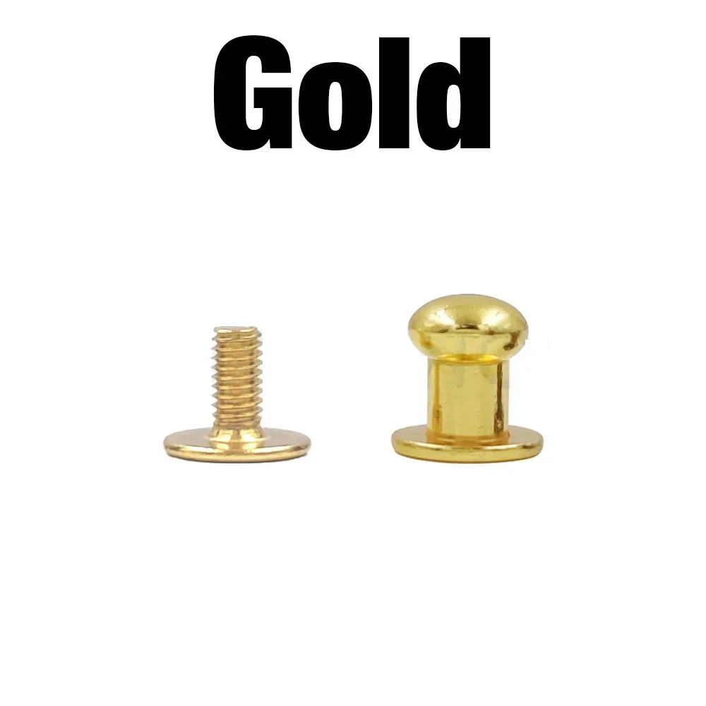 Metal Alloy Round Head Rivets Spikes Screw Rivets Studs DIY Crafts Leather Belt Watch Band Decor Nail Buckles