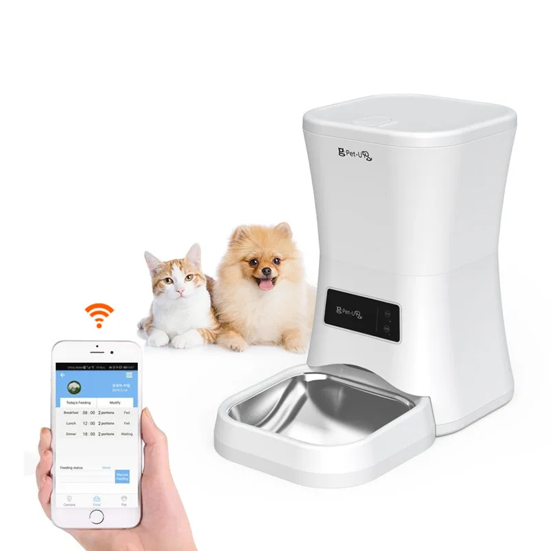 
China Professional Manufacture Custom Logo Wifi Remote Control Feeder electric dog feeder Automatic Feeder for Dogs Cats 