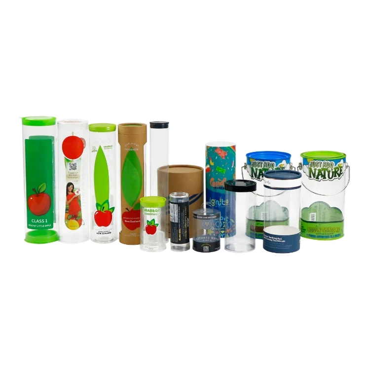 Cylinder Plastic Pack For Brush Packaging toothpastes Cylinder Packaging Clear Plastic Cylinder Food Packaging Tube