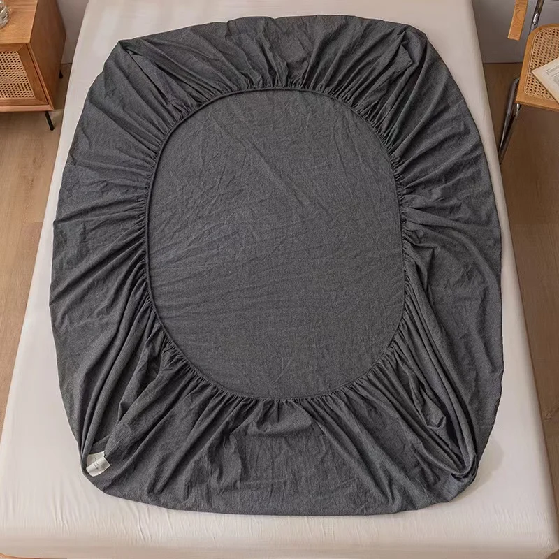 Classic Naturally High Quality Cotton Fitted Bedding Sheet 360-degree elastic Easy bed-making Bedding Sheet