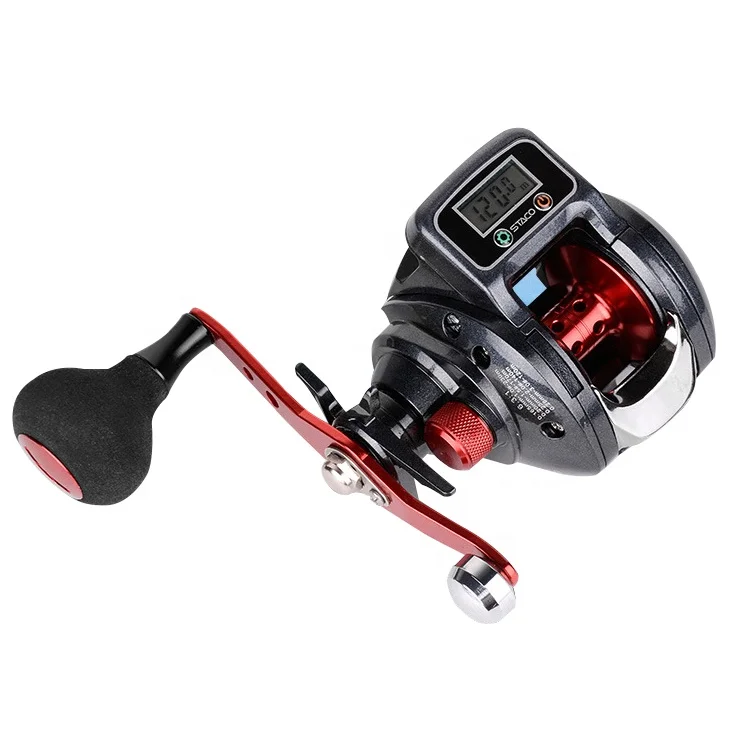 New Product Baitcasting Fishing Reel Fishing Rod Reel Led Statistics Display Plastic Dripping Fishing Reels
