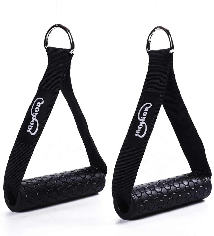 Resistance Bands Handles for Cable Machines Home Gym Accessories with Solid ABS Cores Nylon Webbing grip