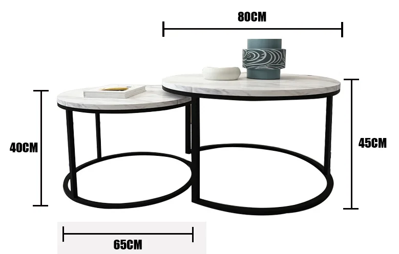 
High quality Marble top round tea table coffee table 
