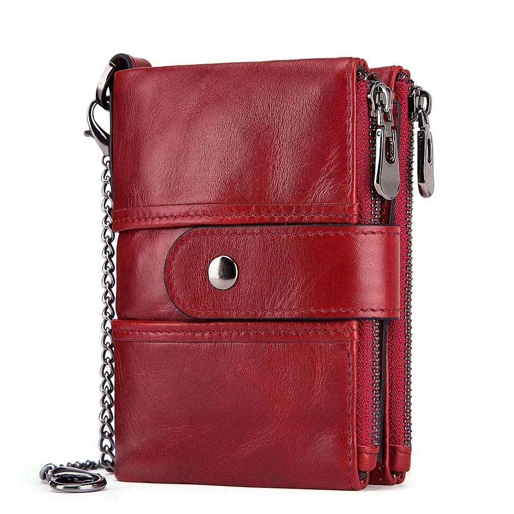 2020 Hot selling Genuine Leather Purse RFID Blocking Anti-theft Wallet for men