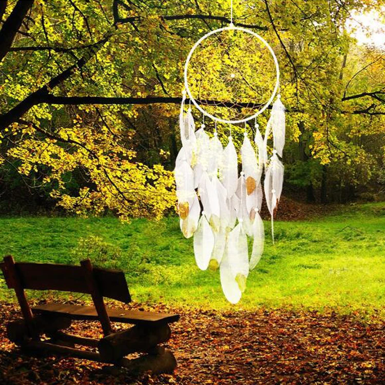 Factory Dream Catcher Cars Ring Satin Dream Catcher Feather Wall Hanging Boys and Girls Party Room Home Decor Ornaments Gifts