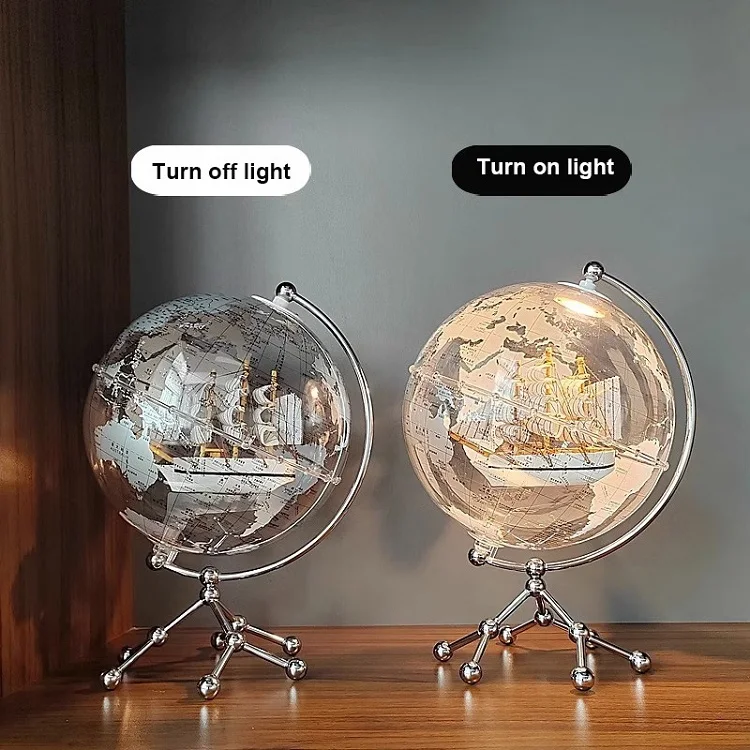 Wholesale Customization New Trend World Globe Lamp With Factory Price Novelty Gifts Globe Earth Map Toy