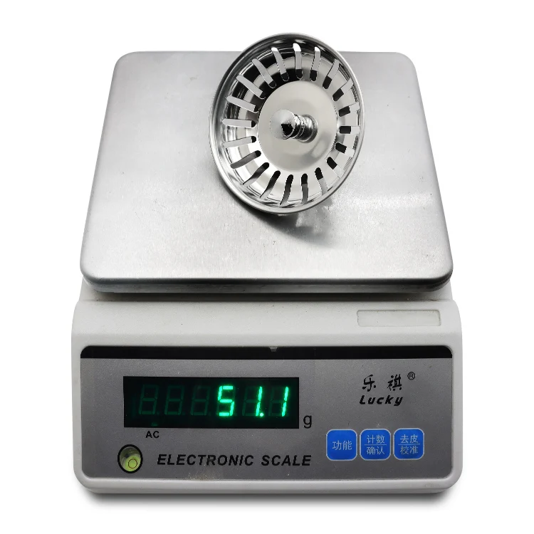 Sonda 732251 Stainless Steel kitchen 83mm Drain Basin Polished Anti Clogging Basket Sink Plug Drainer Waste Filter Strainer