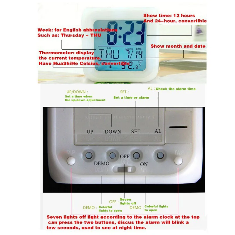 Free Dropshipping Cute Dog LED Alarm Clock reloj Digital Watch despertador de cabeceira Snooze/Temperature Clocks