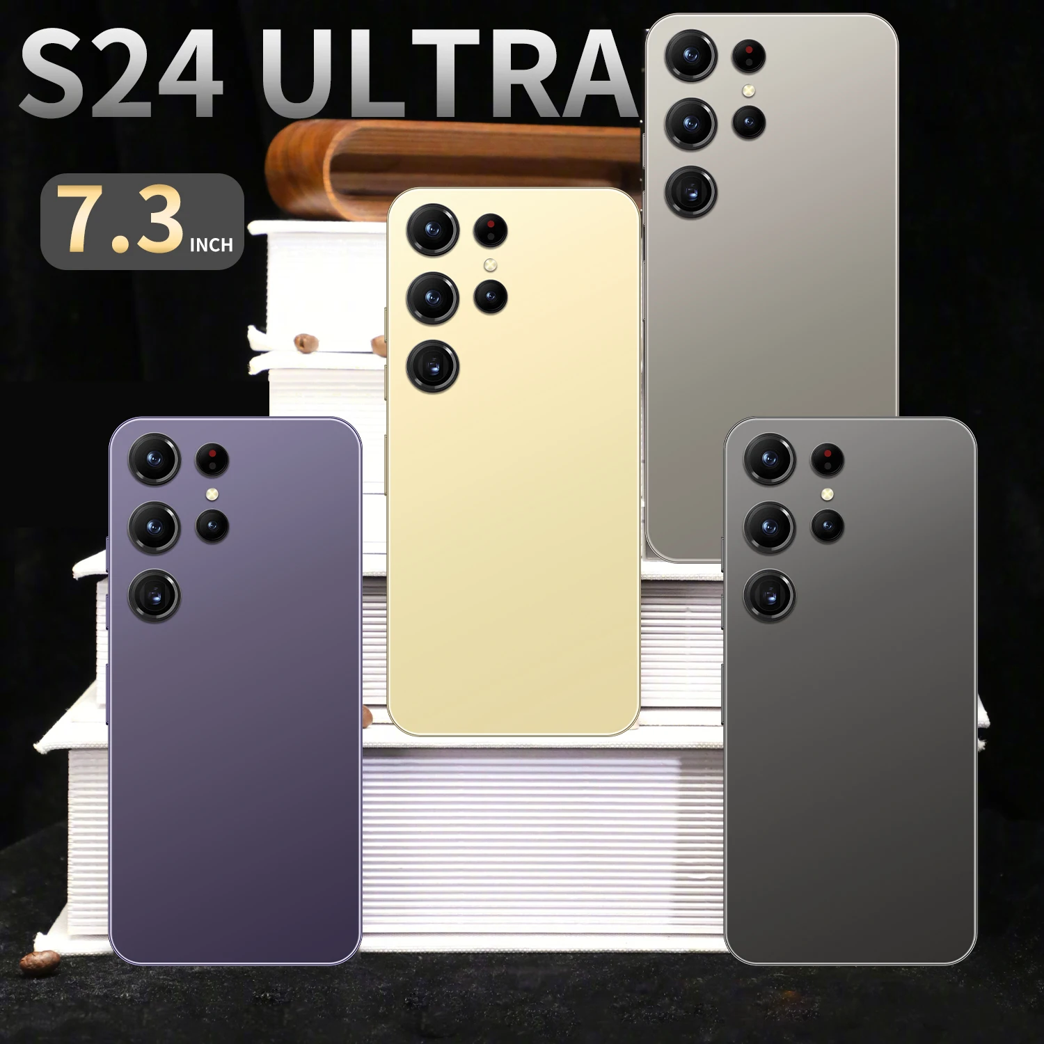 s24 Ultra 7.3 Inch High Definition Pixel Large Screen Android 13 All In One Video Game Wireless Network Low Cost 5G Mobile Phone