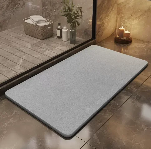 Eco-Friendly Bath Mat Stone quick dry household  diatomite absorbent bathmat
